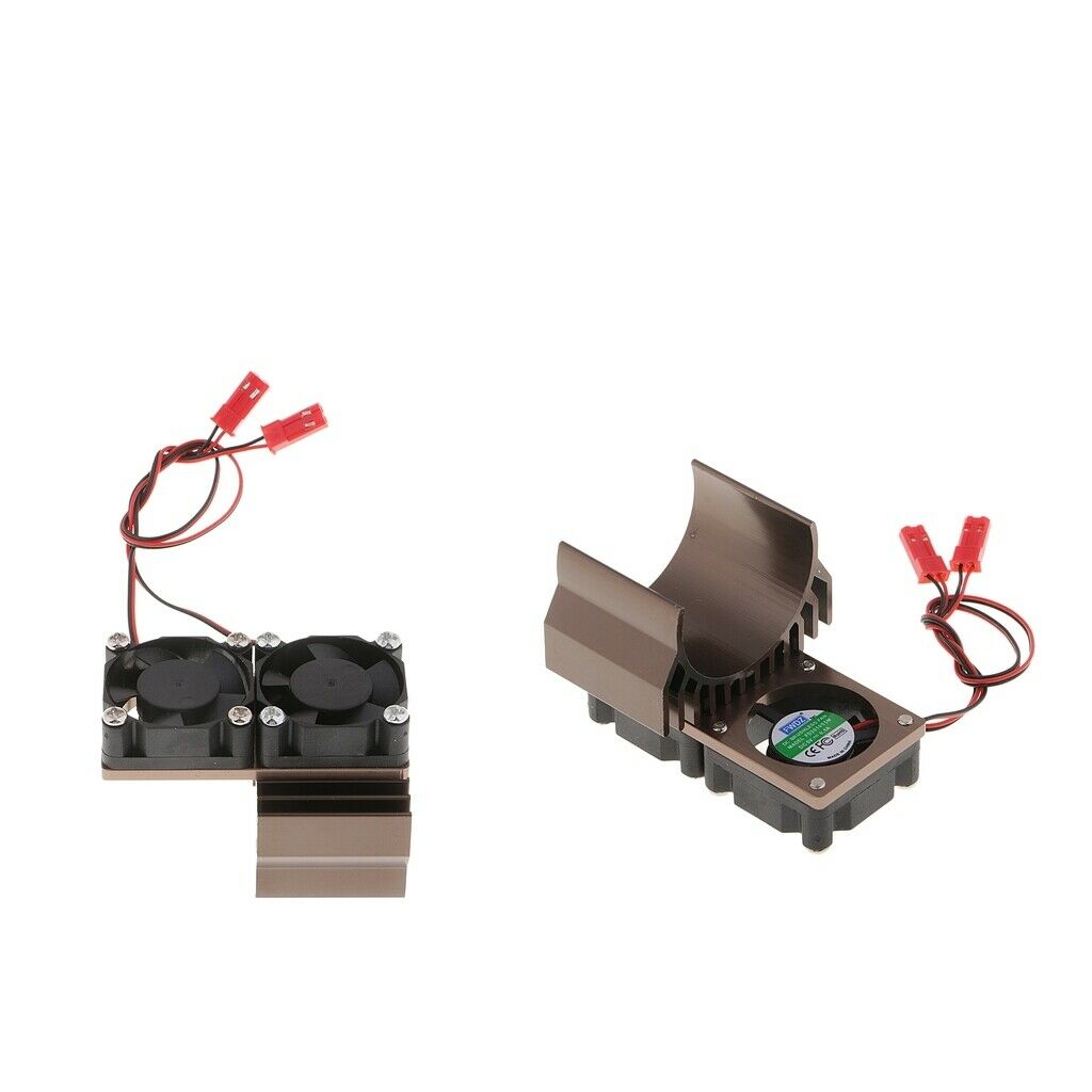 2x Brushed Brushless Motor Heatsink Radiator and Cooling Fan for 550 540