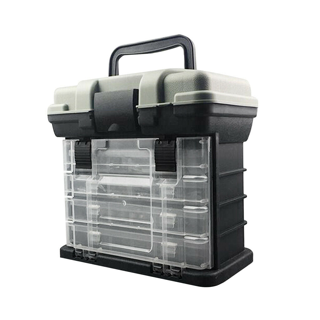 High-strength 4 Layers Handheld Fishing Case Plastic Tackle Box Lures Case