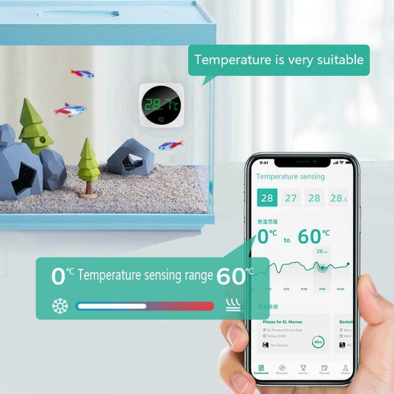 Aquarium Digital Thermometer Self-Adhesive Large LCD Display No Messy Wires