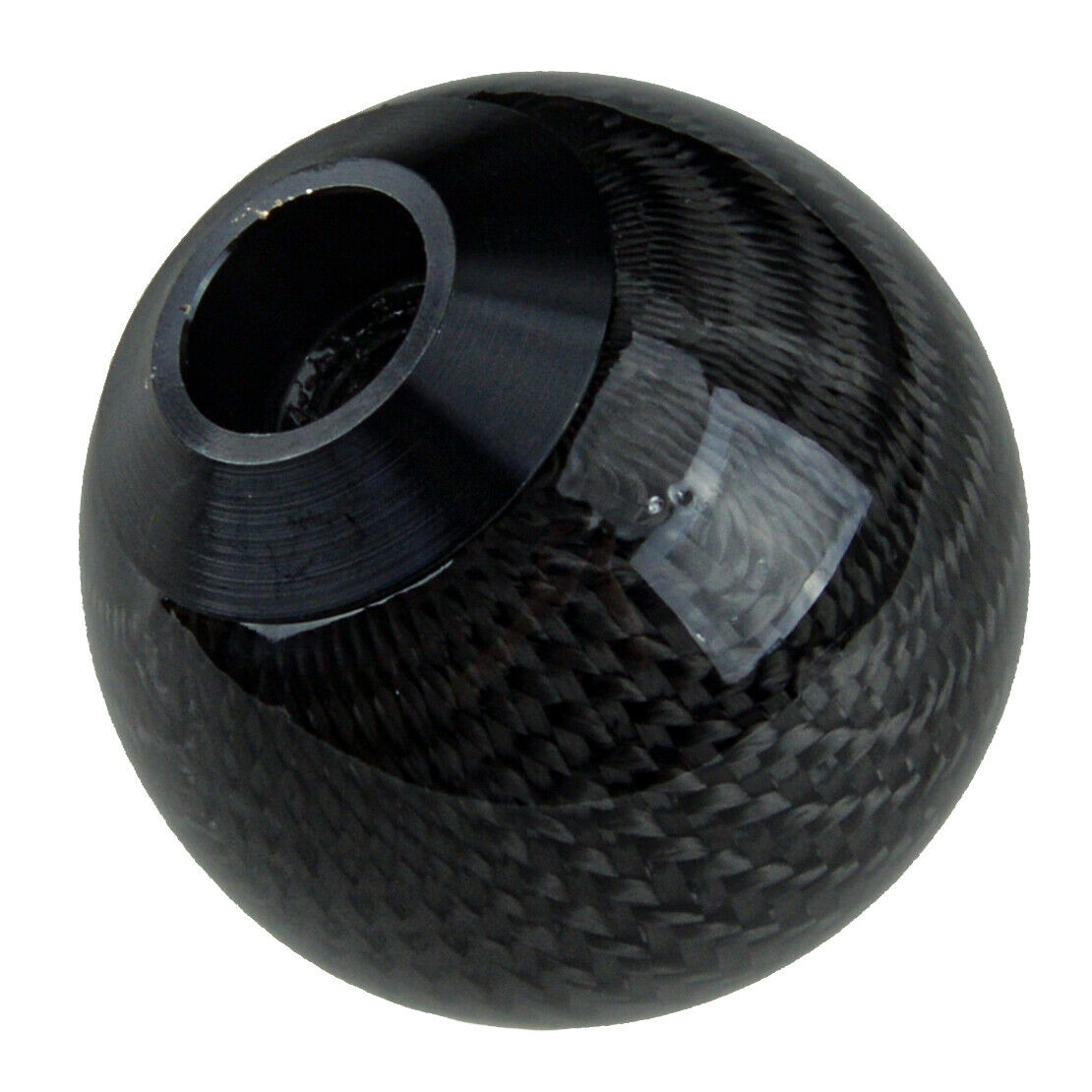 Gear Shift Knob Round Ball Shape Car Carbon Fiber Style M8/M10*1.25 M10*1.5！