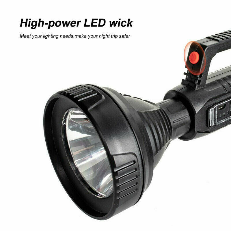 USB Rechargeable Spotlight Torch Bright Waterproof LED Searchlight Flashlight