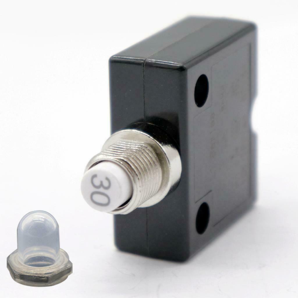 50V DC Push Button Circuit Breaker Manual Overload Protector Switch Fuse
