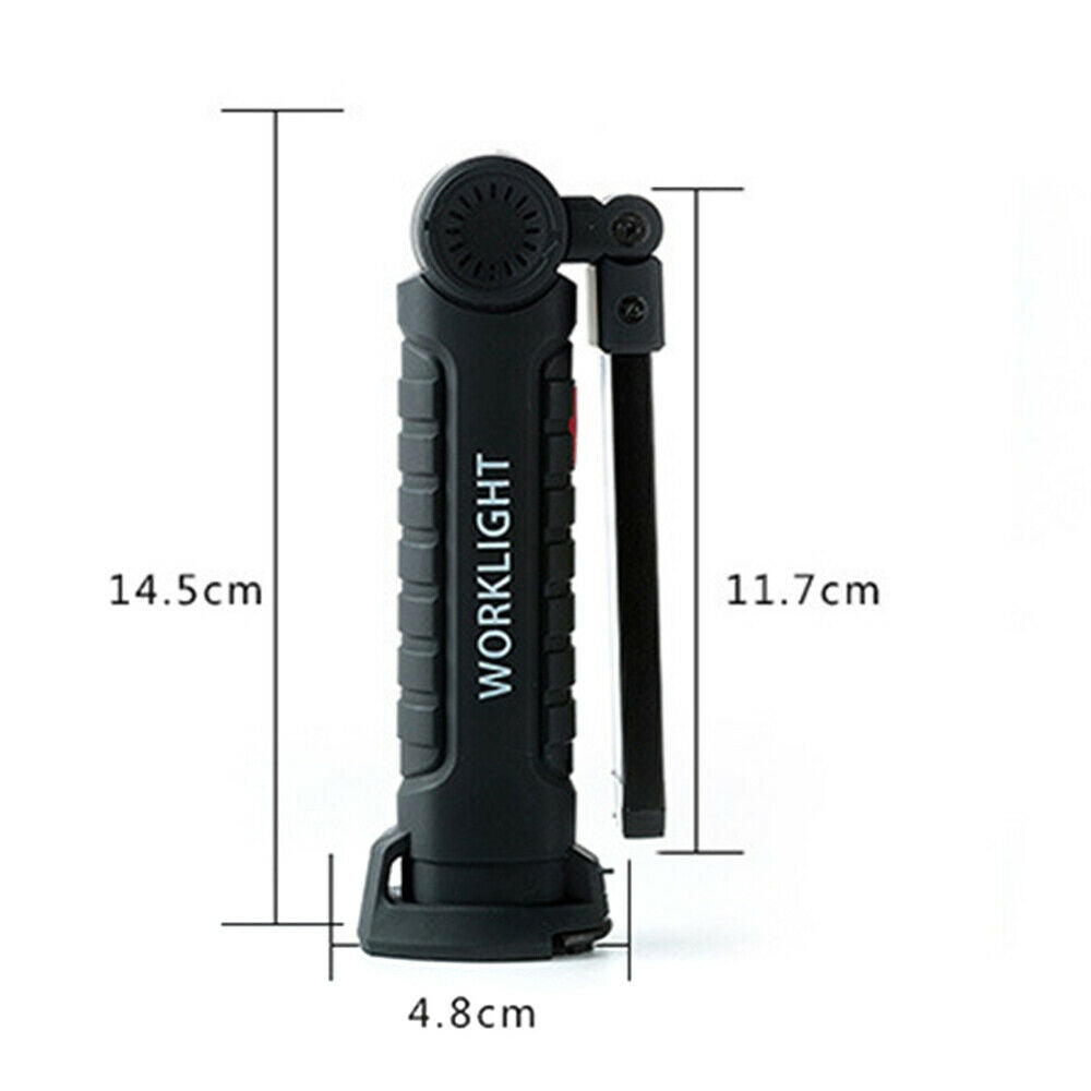 Rechargeable COB LED Work Light Lamp Flashlight Magnetic Foldable Inspect