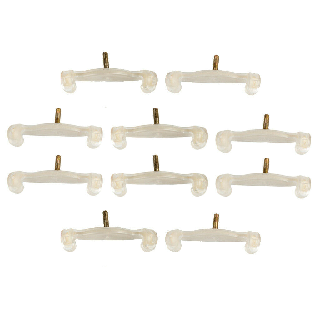 10 Pieces Violin Shoulder Rest Feet White Violin Replacement Parts 1-2 1-4