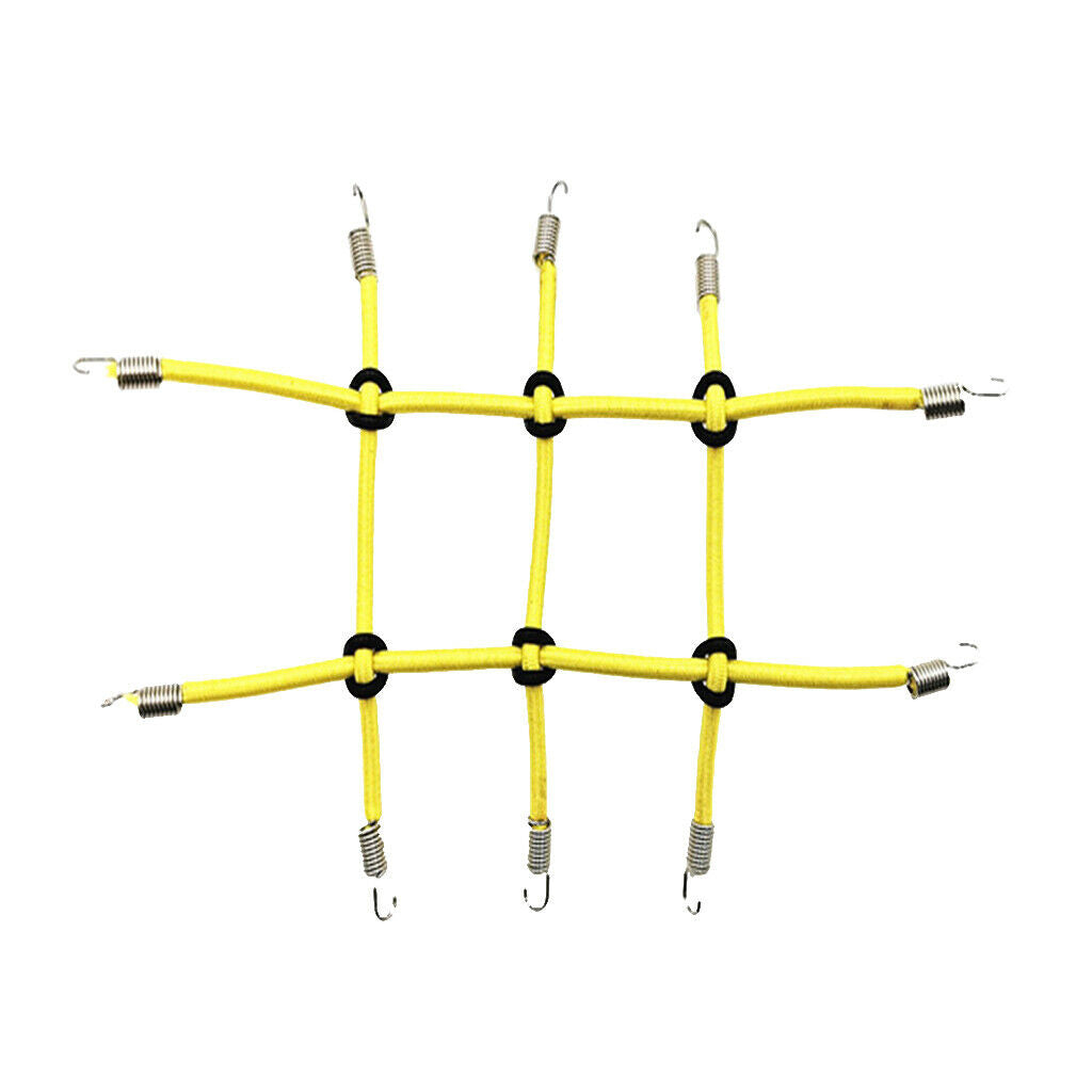 Elastic RC Rack Luggage Net w/ Hook for 1/10 RC Rock Crawler Car Yellow