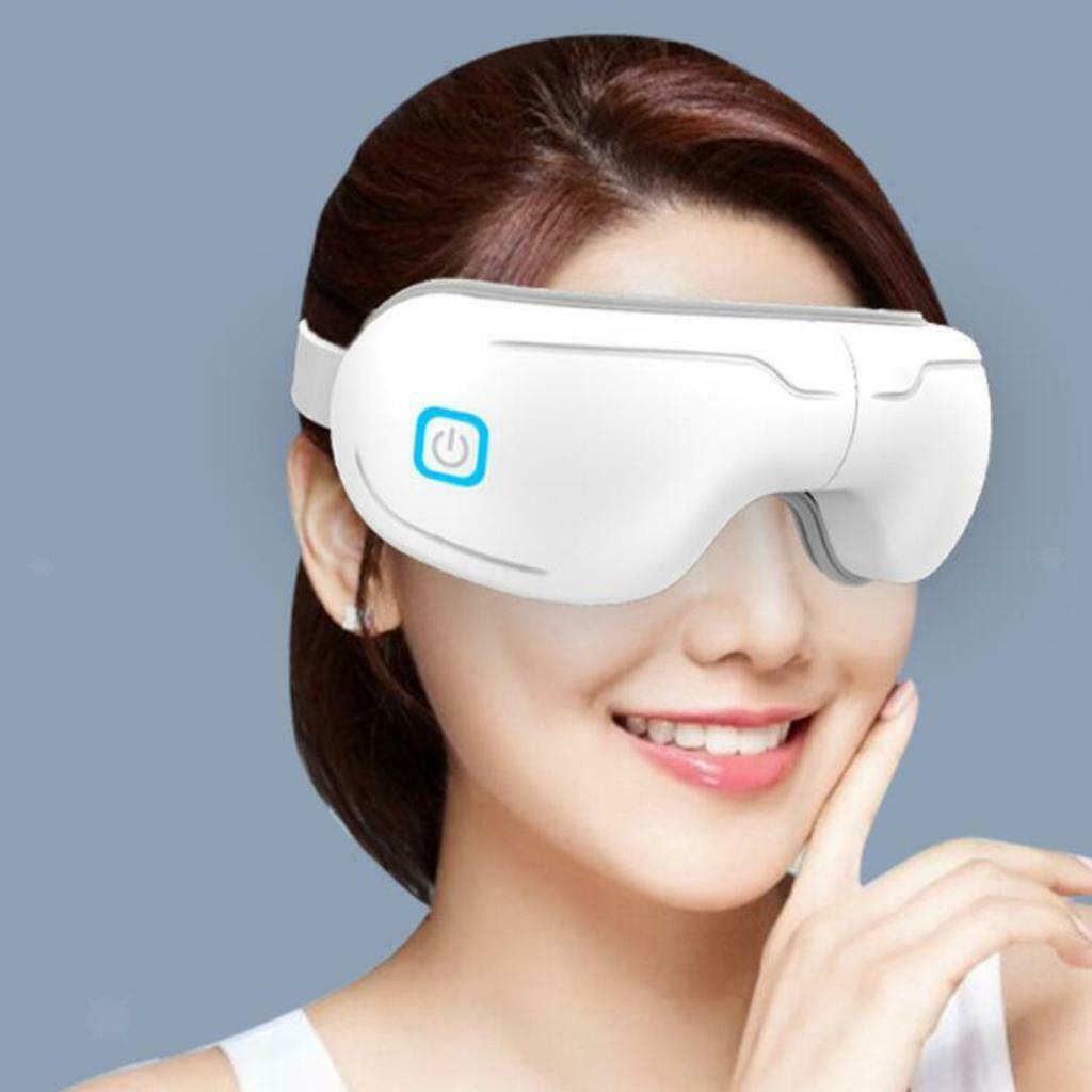 Eye Massager with Heat Electric Vibration Music Portable Rechargeable and 180°