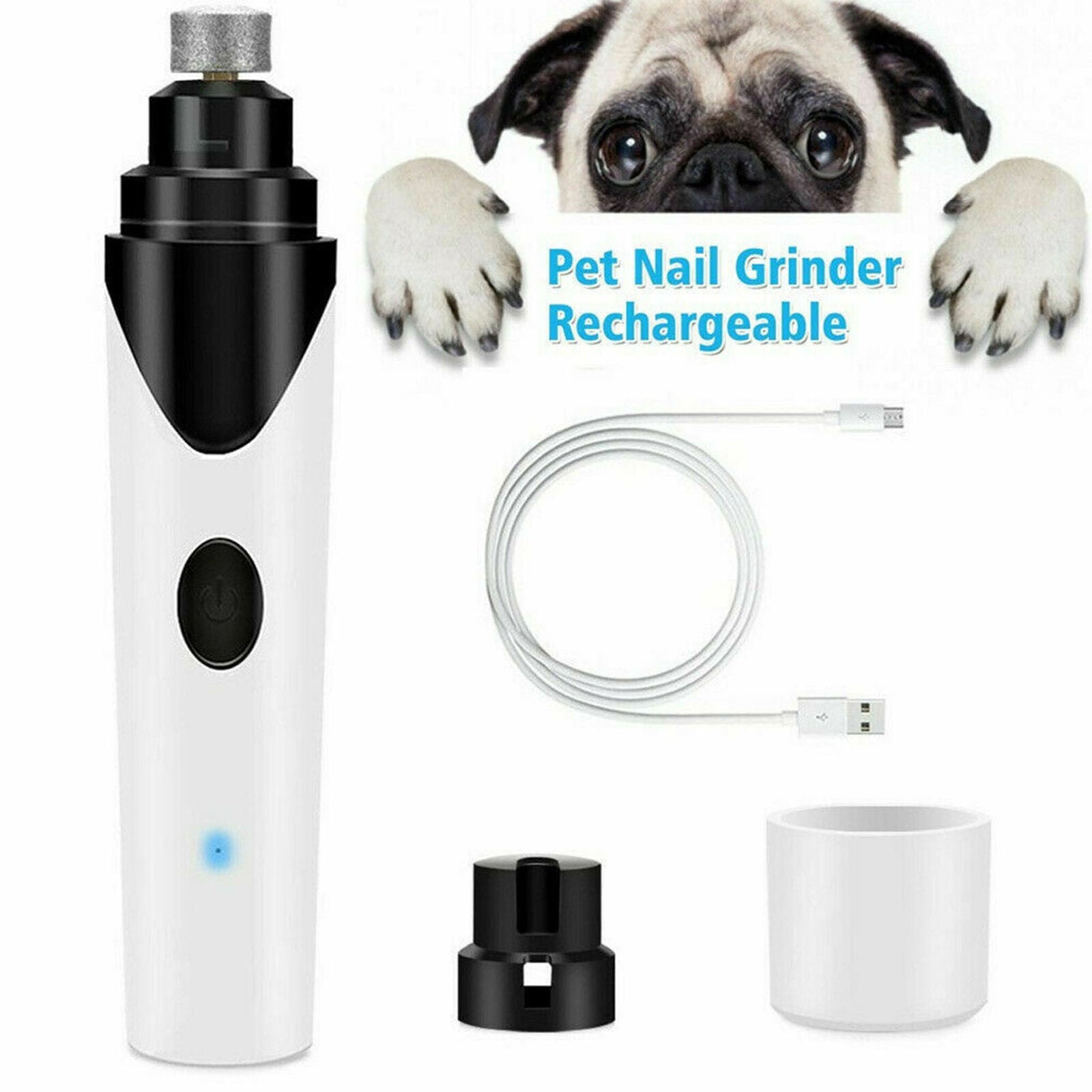 Electric Dog Clippers Nail File Cat Claw Grooming Nail Grinder Pet Trimmer Tool