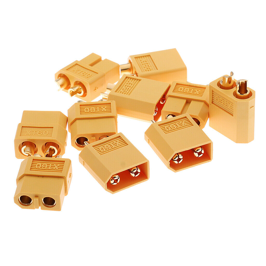 5 pairs of XT60 plugs + plugs with tubes