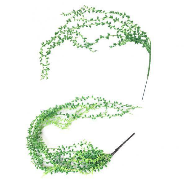 Artificial Hanging String of Pearls Wicker Succulent Plants Supplies A