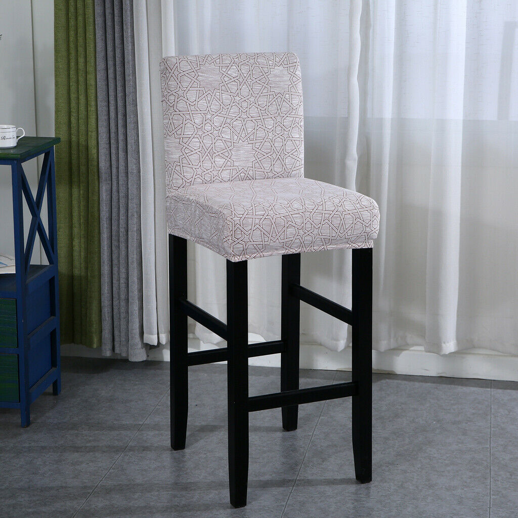 2pcs Spandex Dining Room Chair Covers Bar Counter Side Stool Slipcovers