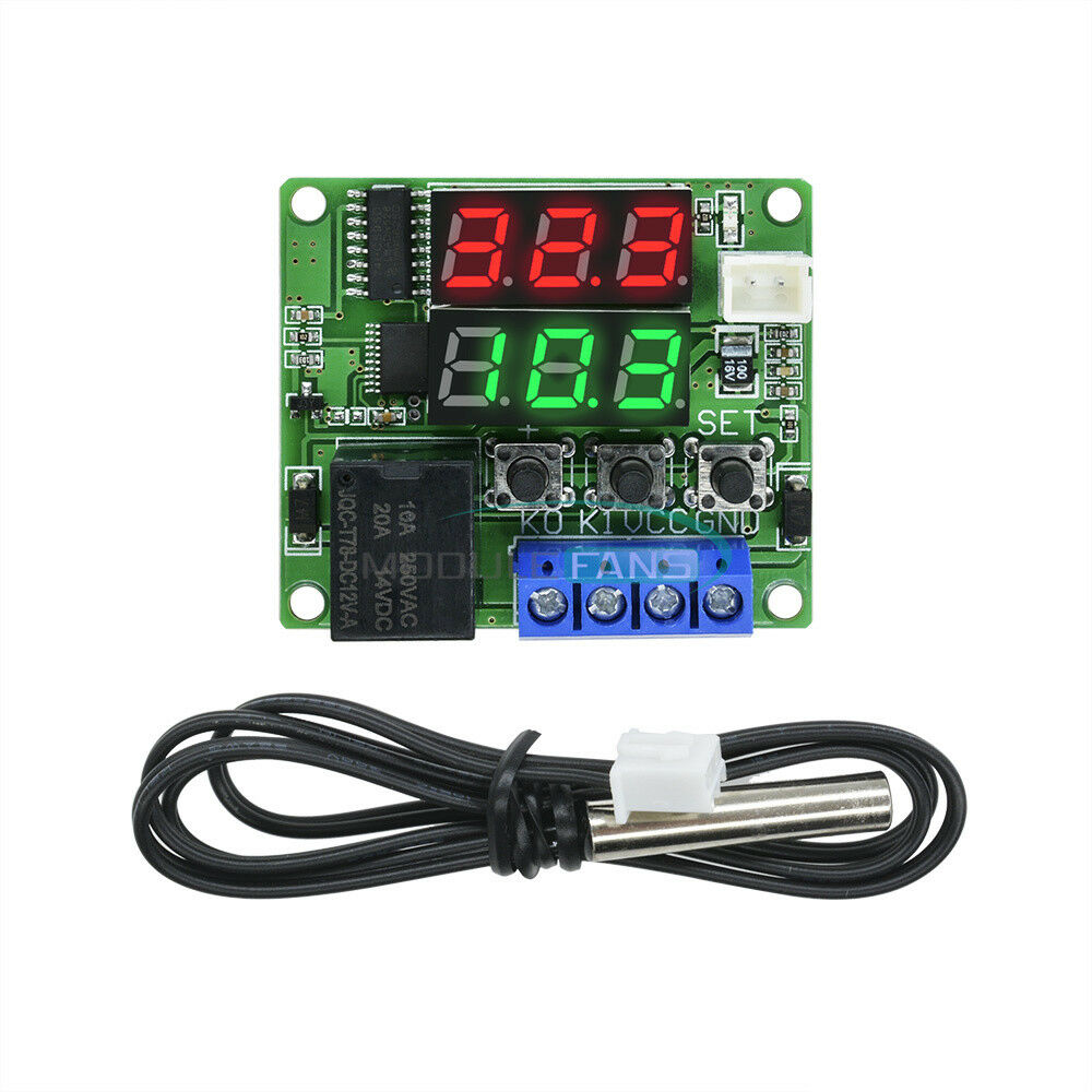 DC 12V Relay Dual LED Digital Thermostat Temperature Control Switch Sensor