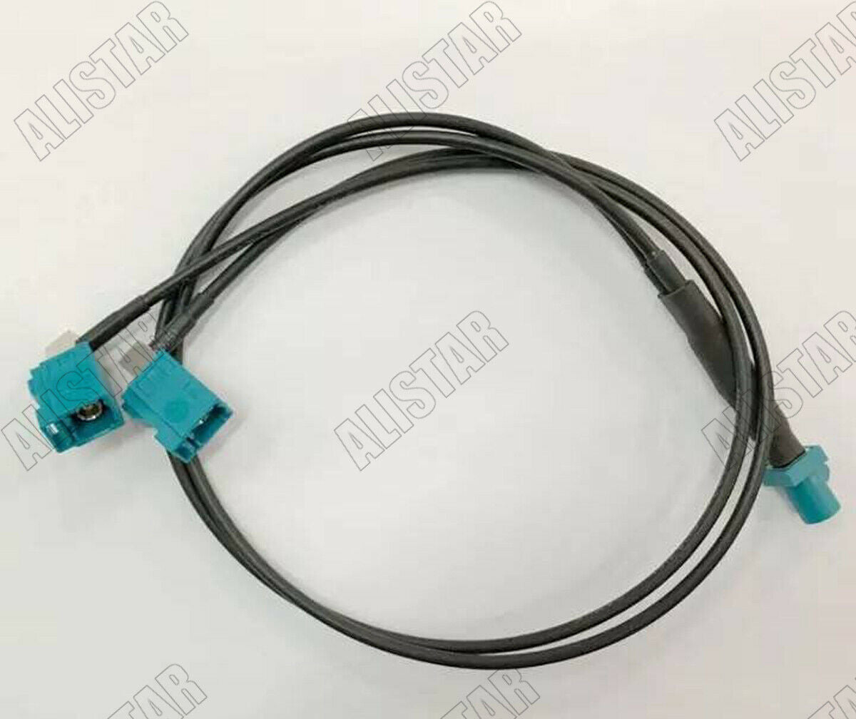 Fakra Z Male Plug to 2x SMB Female RA Y Type Pigtail Combined Cable RG174 12"