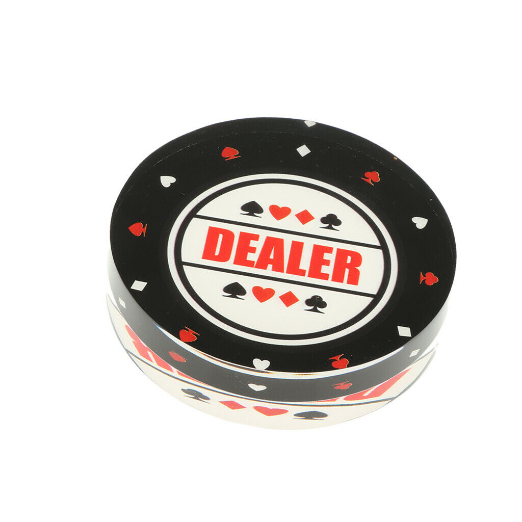 Acrylic croupier button washer for casino table game