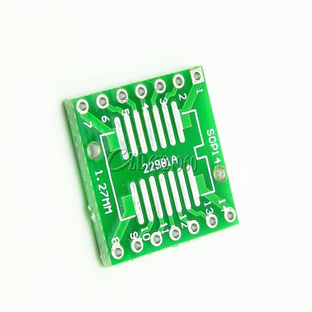 10PCS SOP14 SSOP14 TSSOP14 DIP 0.65/1.27/2.54mm Adapter PCB Board Converter