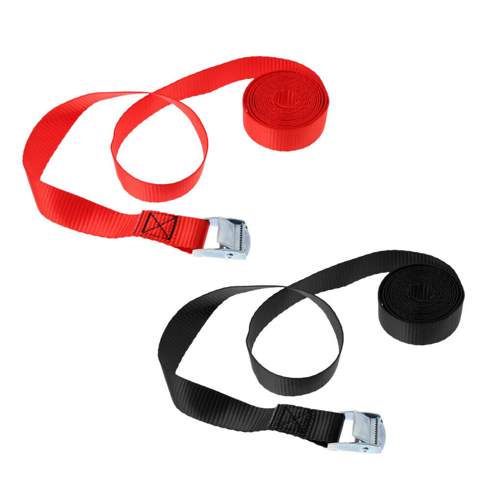 2 Piece Set Kayak Strap Roof Strap Luggage Rack Elastic Ties Black Red