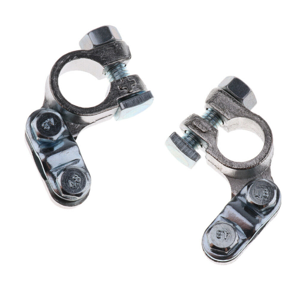 2pcs Brass Positive Negative Car Battery Terminal Clamp Clip Connector