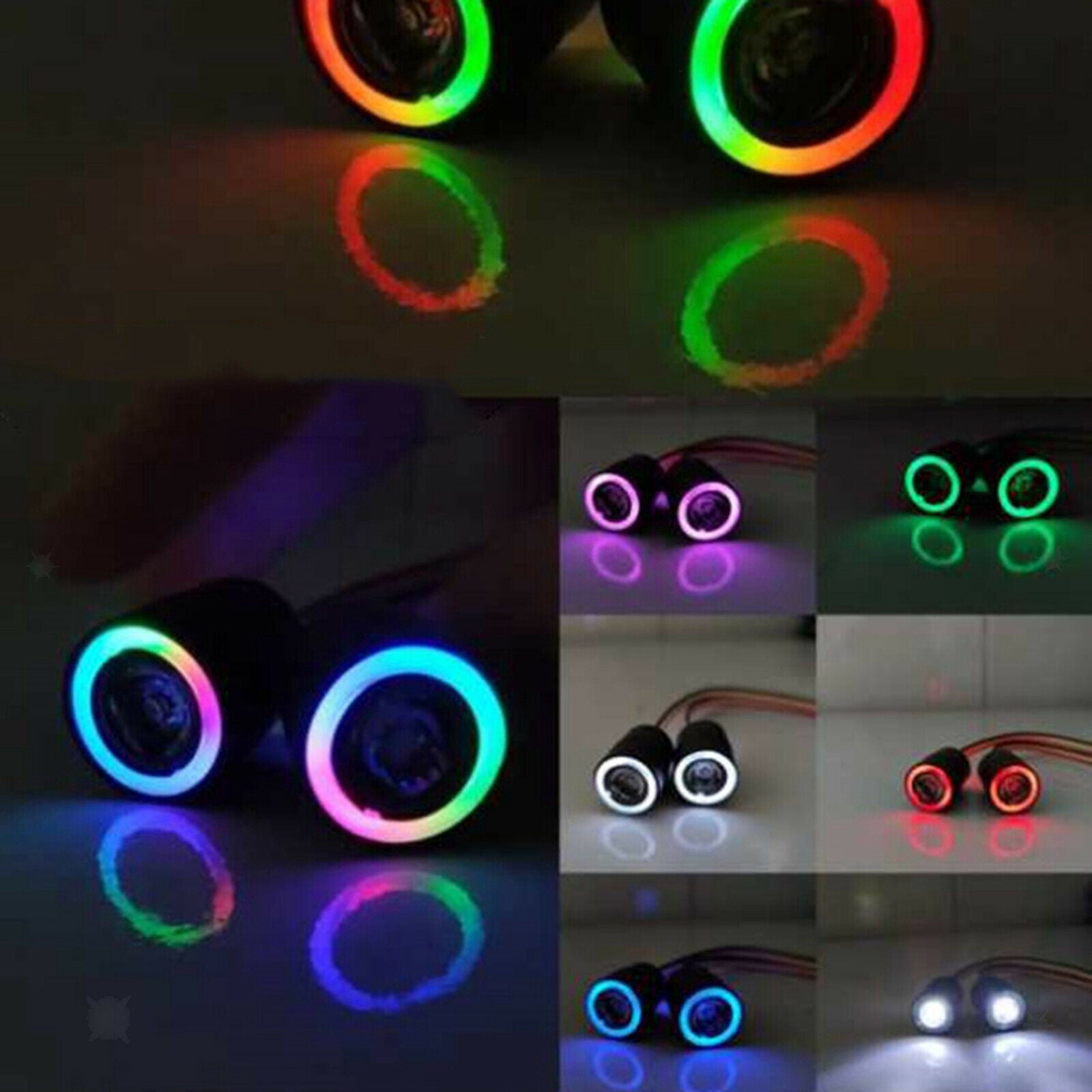 2LEDs Headlights Lamps for SCX10 TRX4 D90 90046 1/10 Off-Road RC Crawler Car