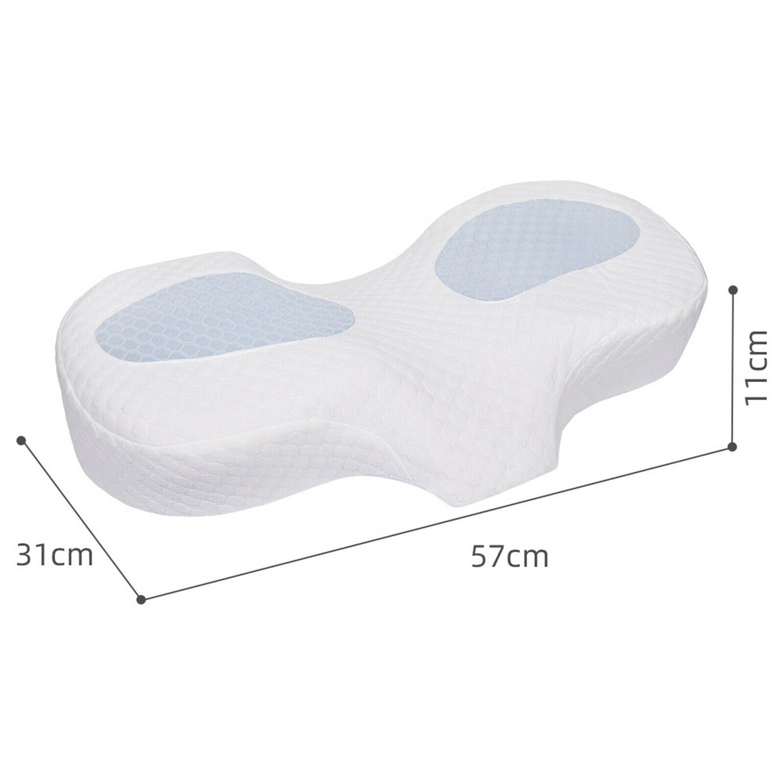 Contour MemoryFoam Contour Sleeping Pillow Neck Support Washable White