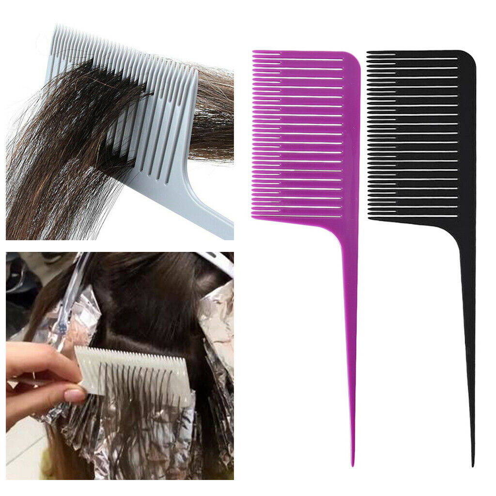 2pcs Heat-resistant Weave Highlighting Foiling Hair Comb Dyeing Hair Combs