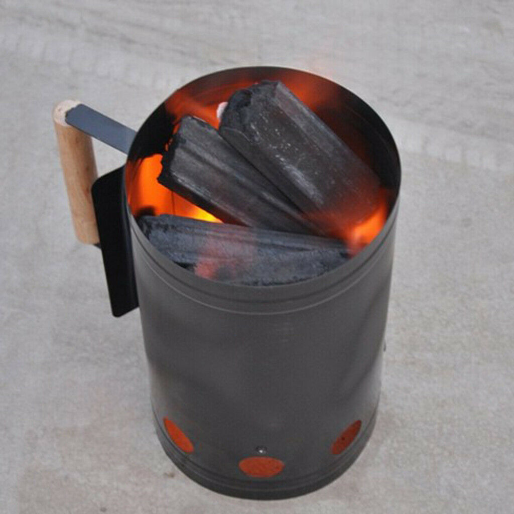 1x Chimney Charcoal Starter Lighting Kit Light Quickly Barbecue BBQ Lighter Kit