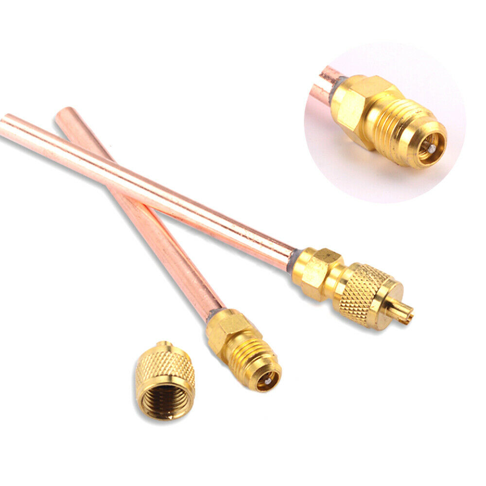 10pcs OD Copper Tube Air Conditioner Refrigeration Access Valves Filling Parts