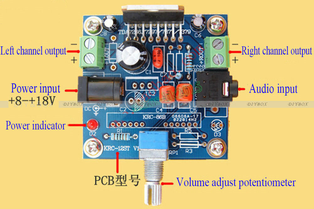 TDA7379BTA Bluetooth Audio Receiver Amplifier Board for Electric Car D