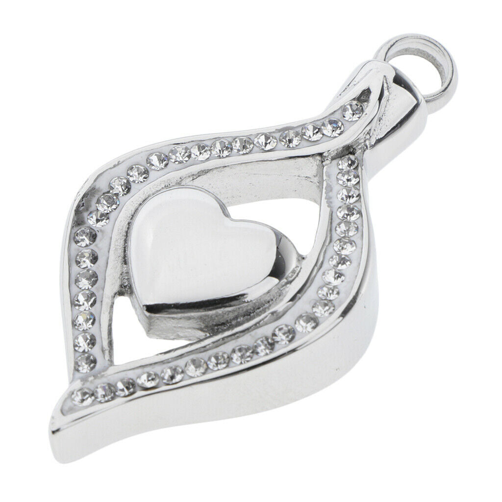 Heart Pet Funeral Cremation Ash Urn Locket Ashed Filler Jar Jewelry Pendant