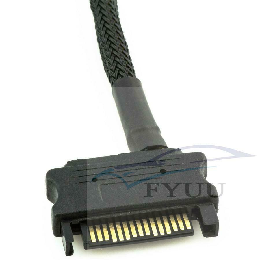5Pcs 15-Pin Male SATA to Dual Fan 12V Sleeved Power Adapter Cable
