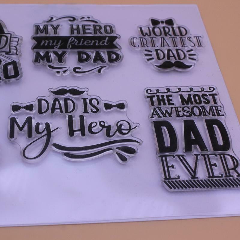 Father's Day Silicone Clear Seal Stamp DIY Scrapbooking Embossing Photo Album