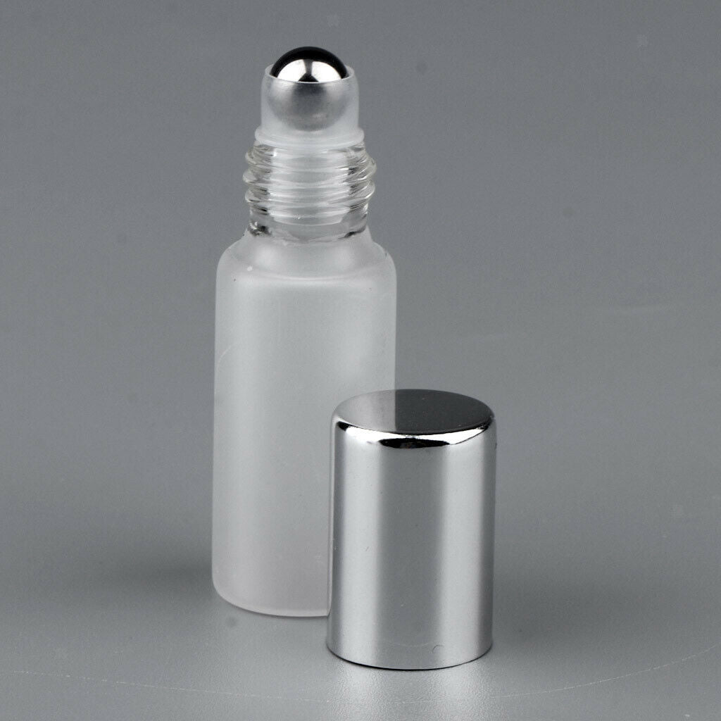 18x Empty Perfume Essential Oil Roll On Bottles 5ml Mat Glass Roller Bottles