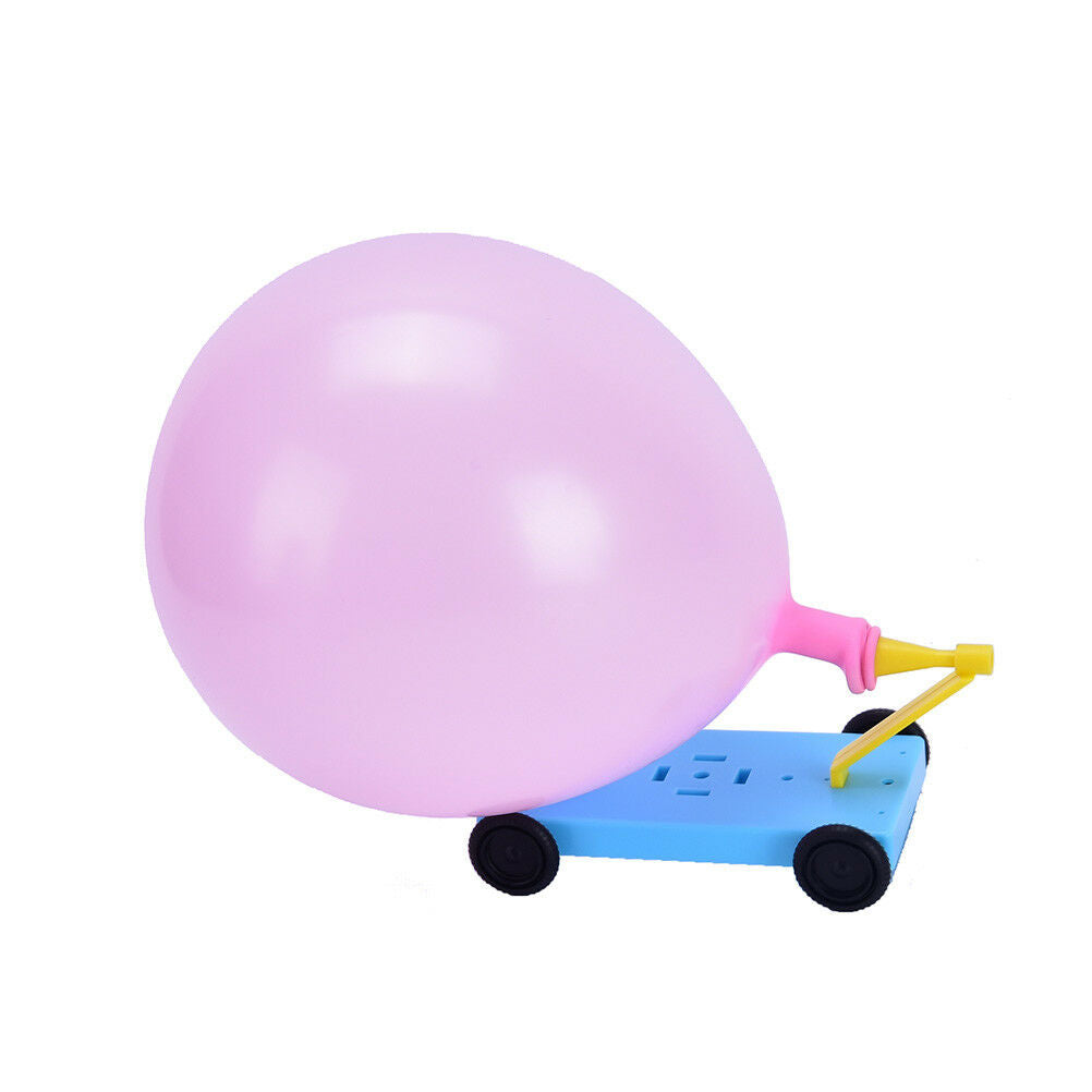 Science Physical Experiments Homemade Balloon Recoil Car DIY Materials Fo.l8