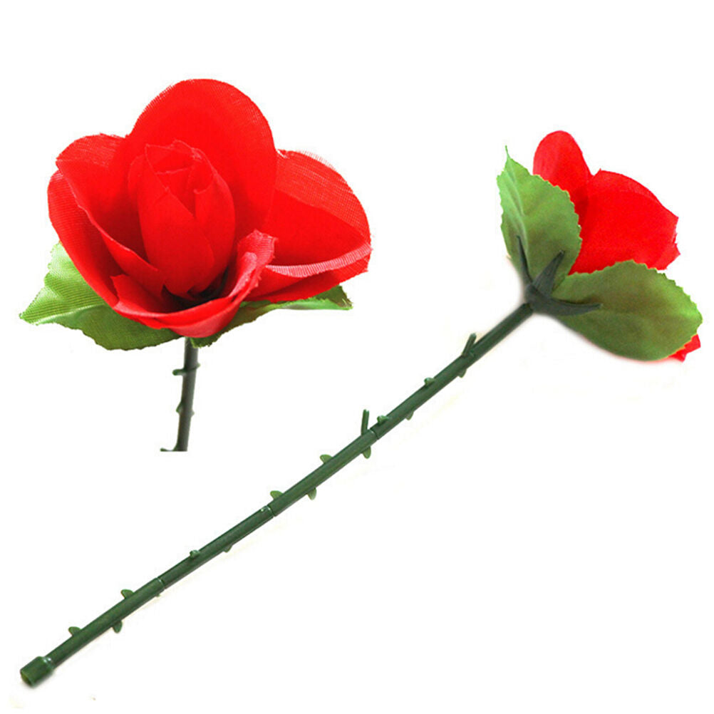 Folding Red Rose Magic Tricks Props Toys Romantic Surprise To Your Love.l8