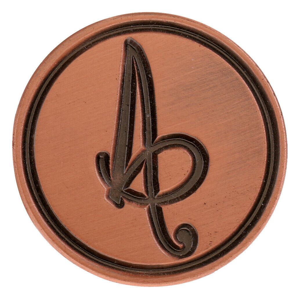 Brass Letter Sealing Wax Stamp Wood Handle Seal Stamp for Wedding Decor A