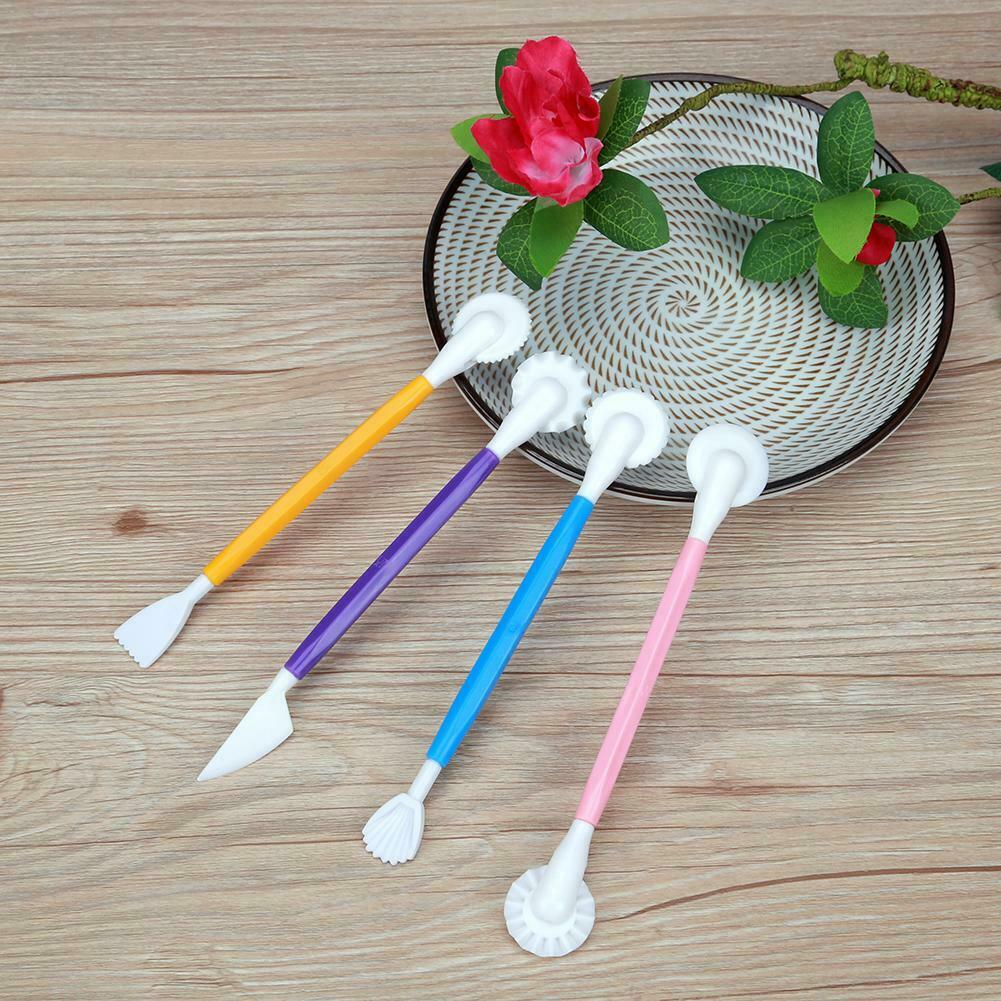 4pcs Fondant Cake Pen Decor Set Flower Sugarcraft Modelling Tool @