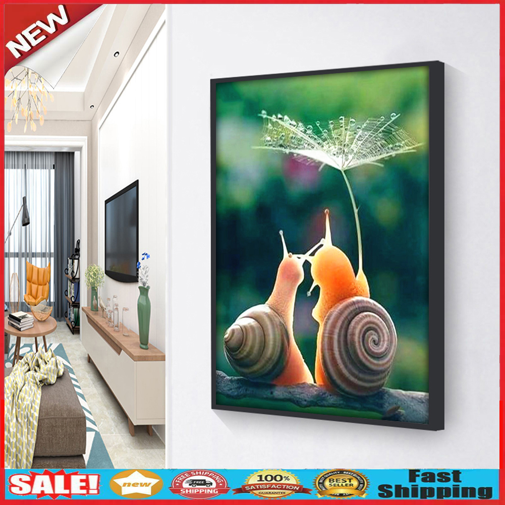 5D Diamond Painting Kits Full Square Snail DIY Living Room Art Home Decor @