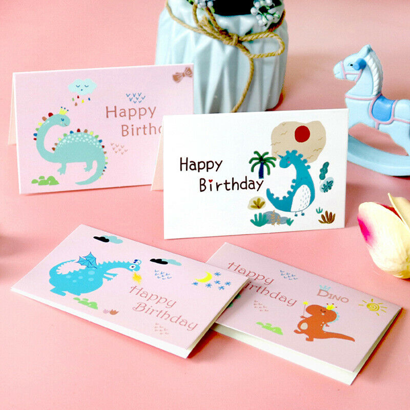 6Set of Happy Birthday Cards with Envelopes and Stickers Folding Greeting.l8