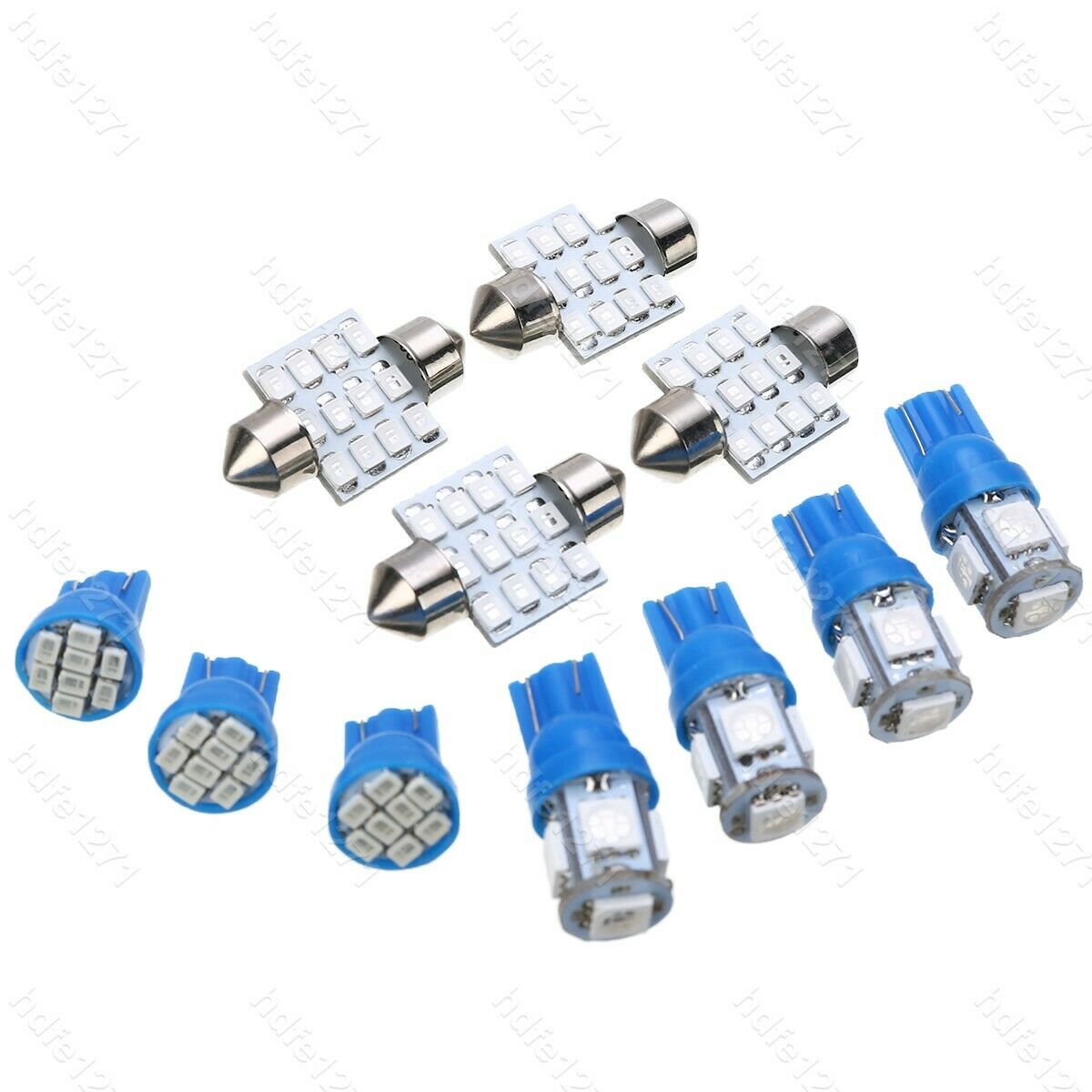 T10 LED Light Car Bulbs 11 PCS Auto Lamp For Interior Dome Map Blue