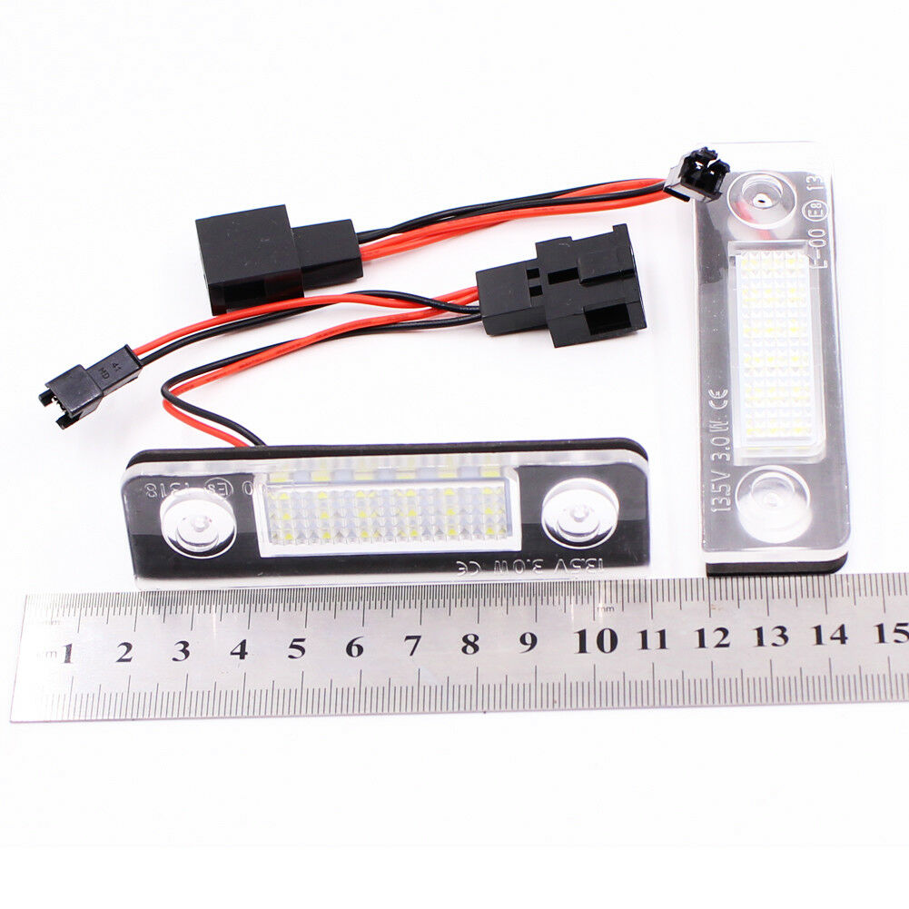 white LED License Plate Light White For Skoda Octavia 2 1Z/Roomster 5J 2006-2010