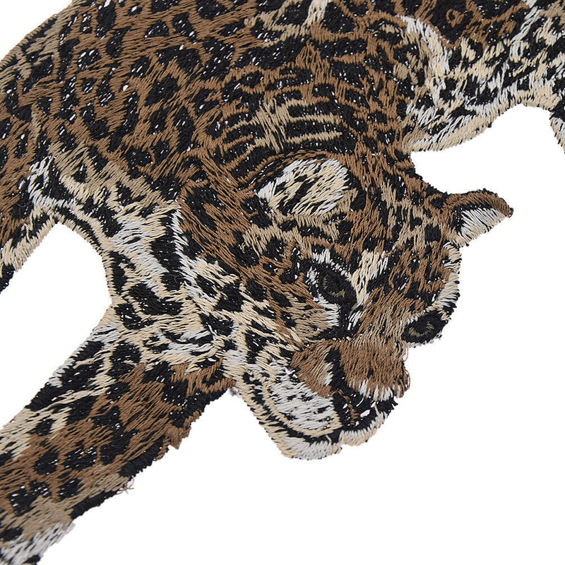 1 Pair Leopard Embroidery Patches for Coat Jacket Jeans Applique Sew on Supplies