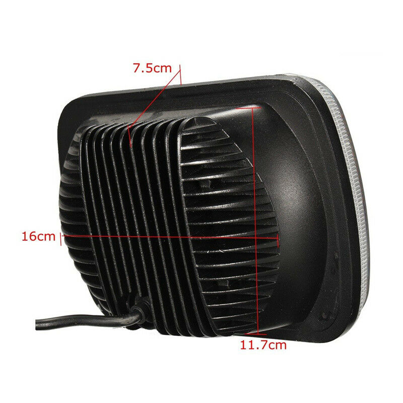 7"x6'' 15LED HID Bulb Light H4 Crystal Clear Sealed Car Van Hi/Lo Beam Headlight
