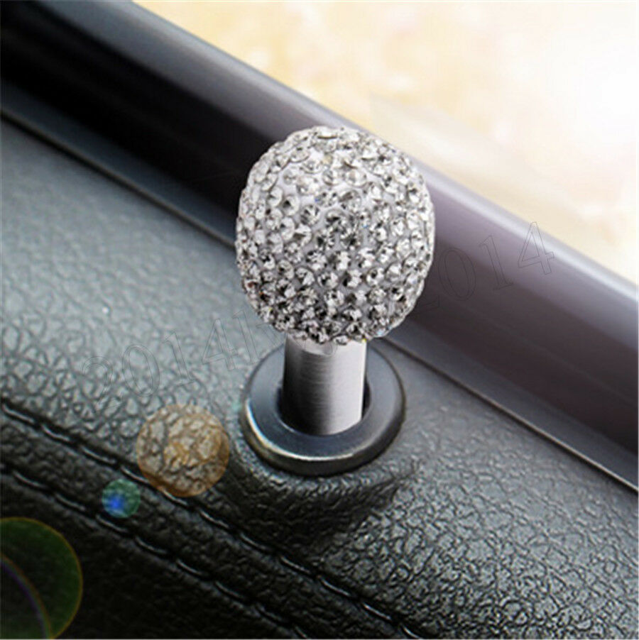 2 Pcs Aluminum Alloy Door Handle Interior Door Lock Knob Pins for Car Truck SUV