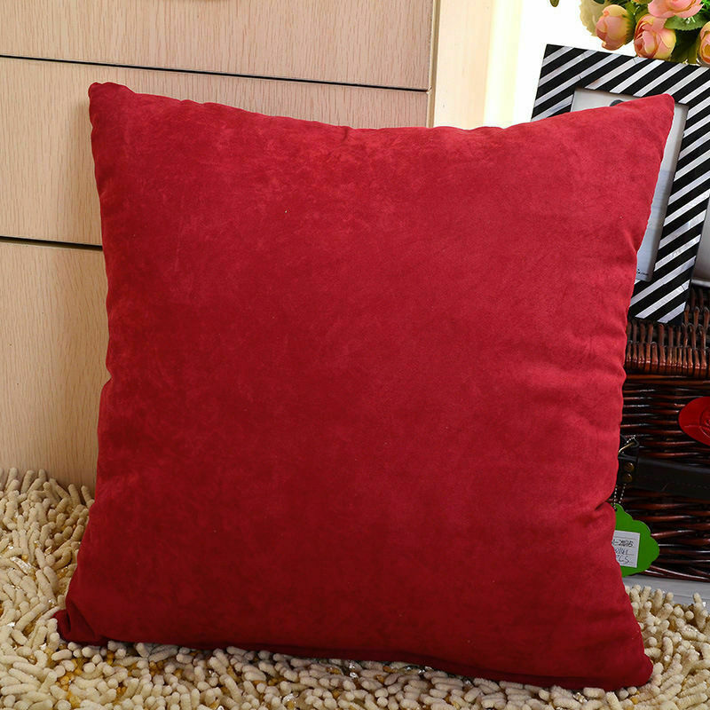 Burgundy Pillowcase Pillow Cover Bedding Car Office Home Ornaments 50x50cm