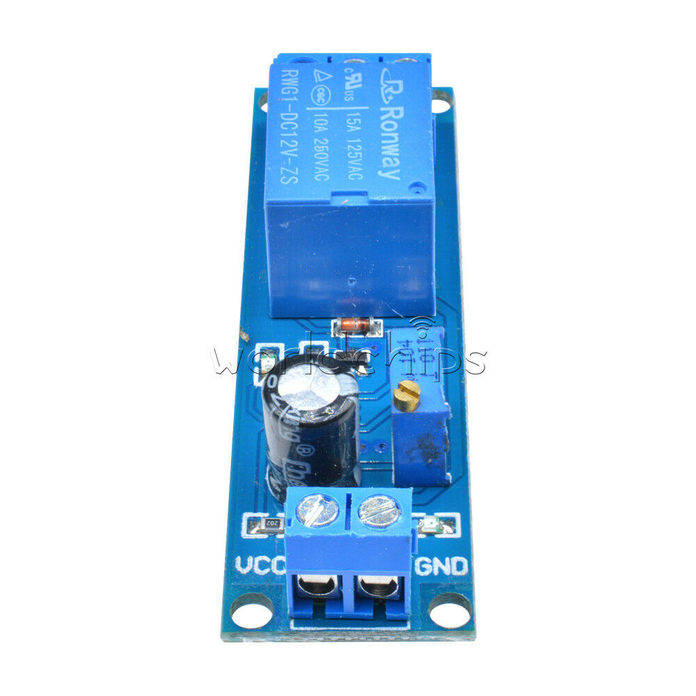 Blue DC 12V NE555 Delay Relay Timer Trigger Switch Adjustable Module Oscillator