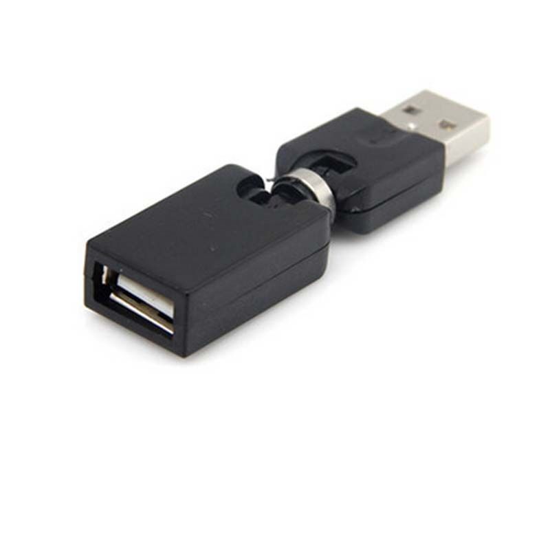 New USB 2.0 Male To USB Female 360 Degree Rotation Angle Extension Adapter Hot