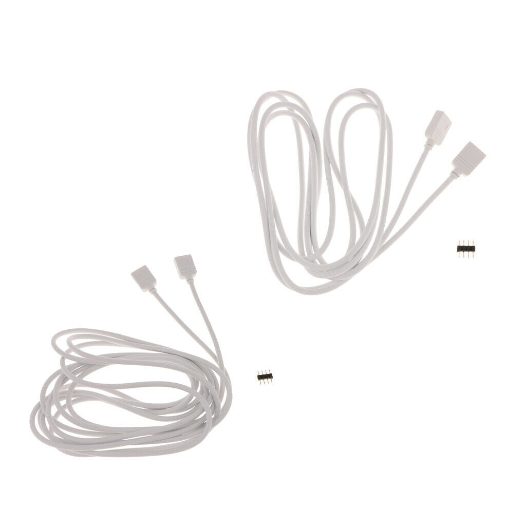 2 Pieces LED Strip Extension Cable Compliments RGB Comfortable