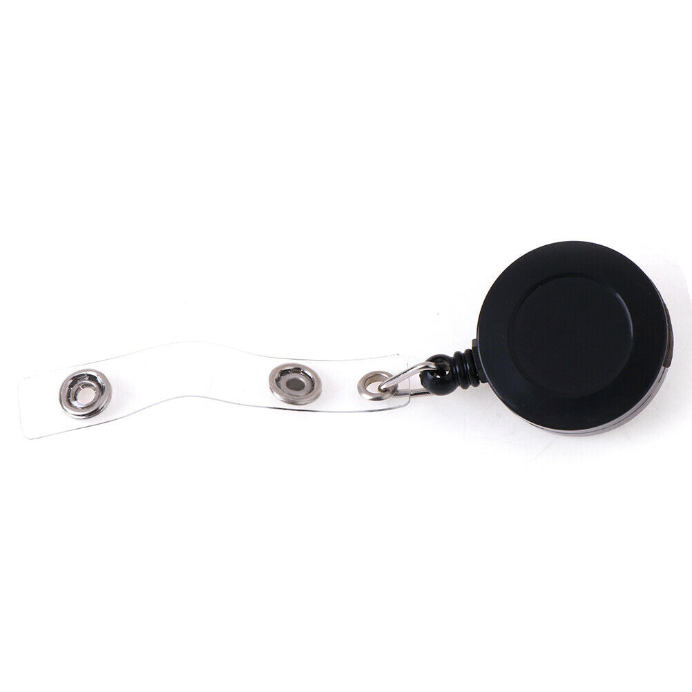 Retractable Pull Chain Reel ID Card Badge Keychain Holder Recoil Belt Clip.l8