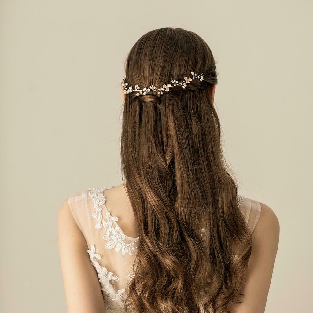 Bride Floral Rhinestone Crystal Prom Wedding Tiara  Bridesmaid Headband
