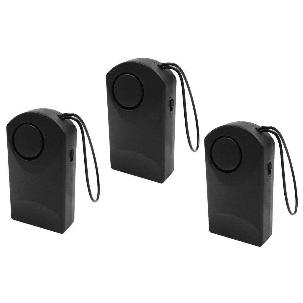 3-Pack Vibration-Triggered Security Alarm Door Handle Alarm Window Burglar