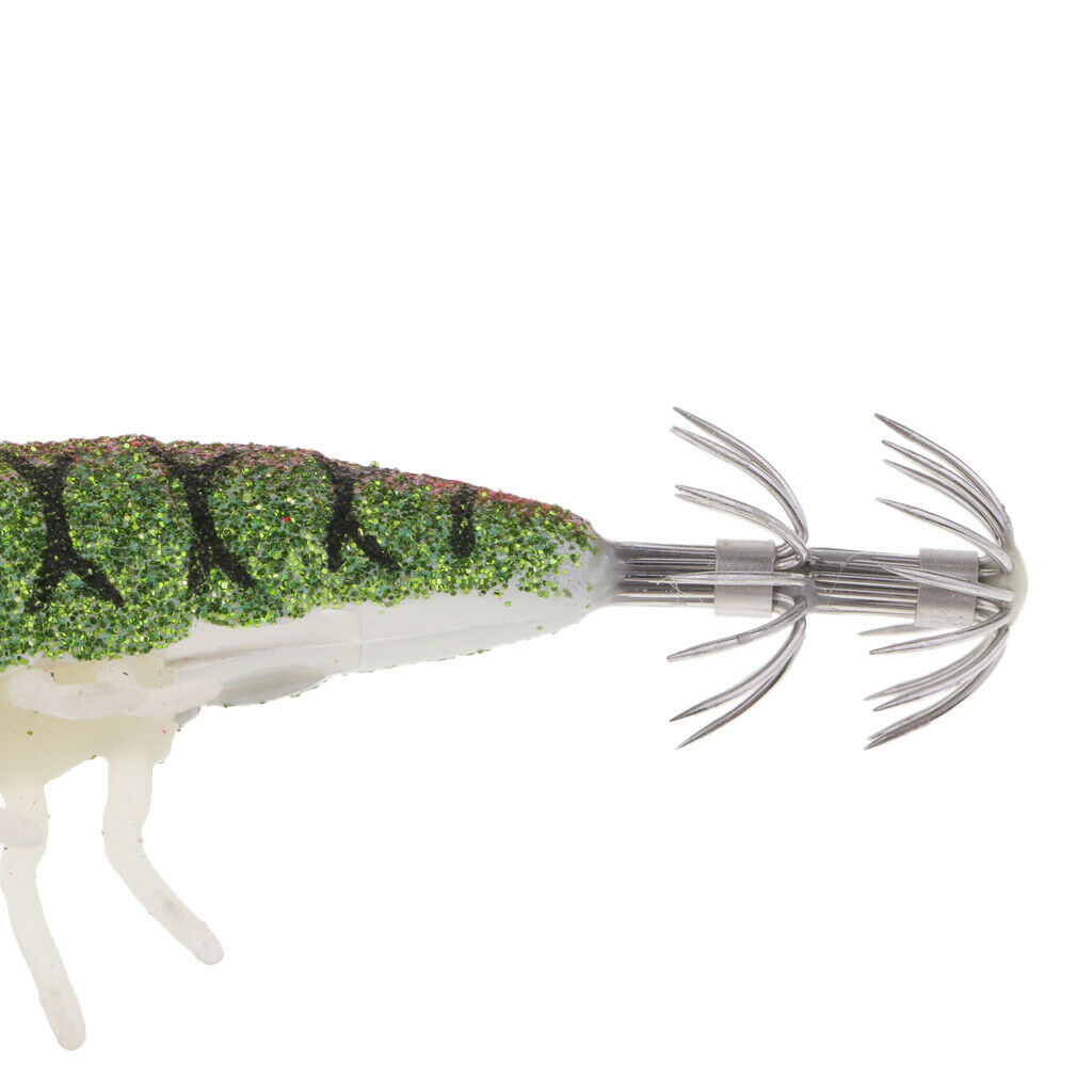 2pcs Luminous Shrimp Fishing Lures Squid Jig Hooks