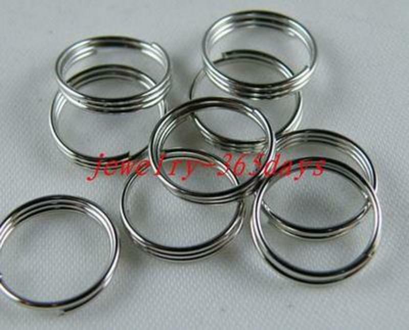 250pcs Nickel Colour Split Rings (3doubles) 12mm R207